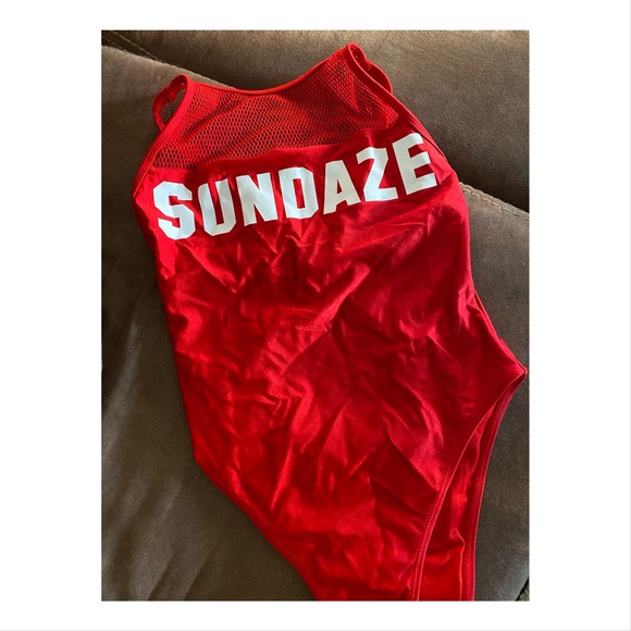 Red One Piece swimsuit - Picture 1 of 3